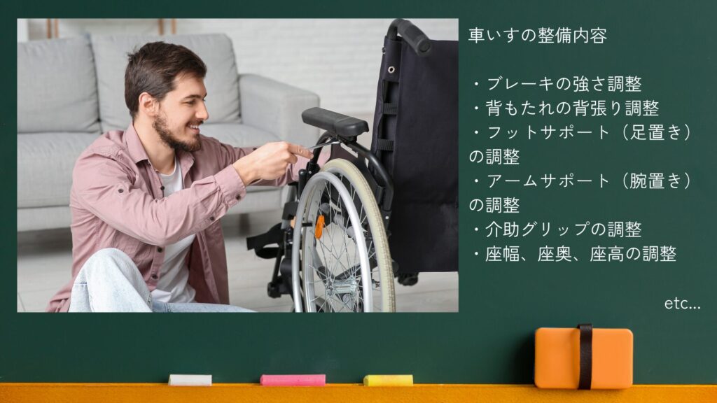 車いすの調整箇所
